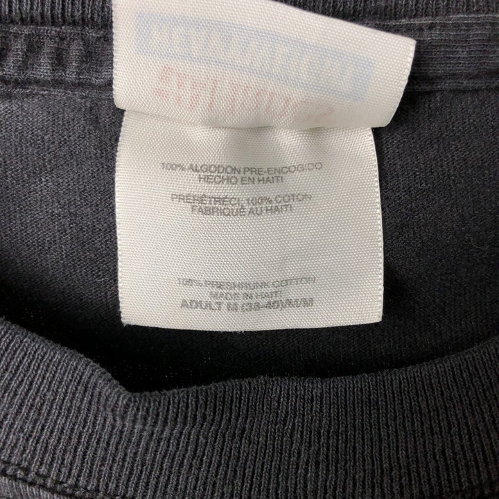 Hanes Heavyweight Printed T-shirt, Men's Medium cotton black type Vintage Second Hand