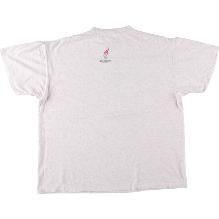 90'S ONEITA Atlanta Olympics Izzy Printed T-Shirt Made in USA Men's XXL Vintage cotton gray type Vintage Second Hand