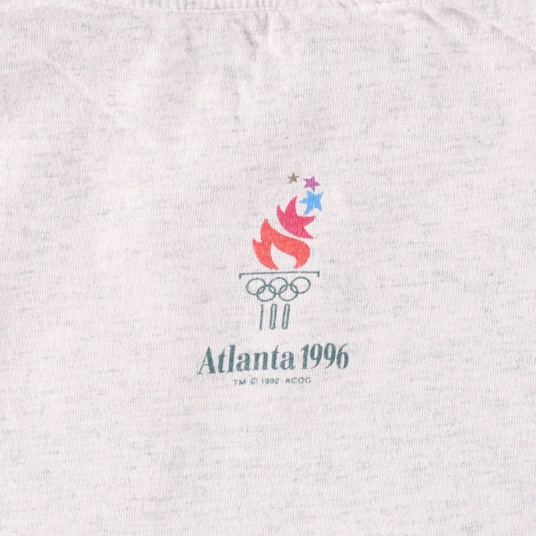 90'S ONEITA Atlanta Olympics Izzy Printed T-Shirt Made in USA Men's XXL Vintage cotton gray type Vintage Second Hand