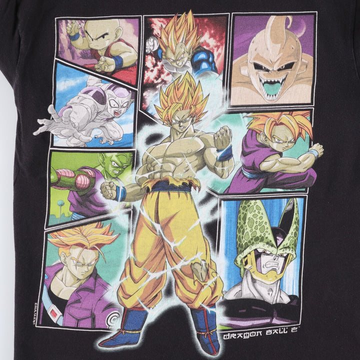DORAGONBALL Z Dragon Ball Z Anime Character Print T-shirt Men's M size unclear black type Vintage Second Hand
