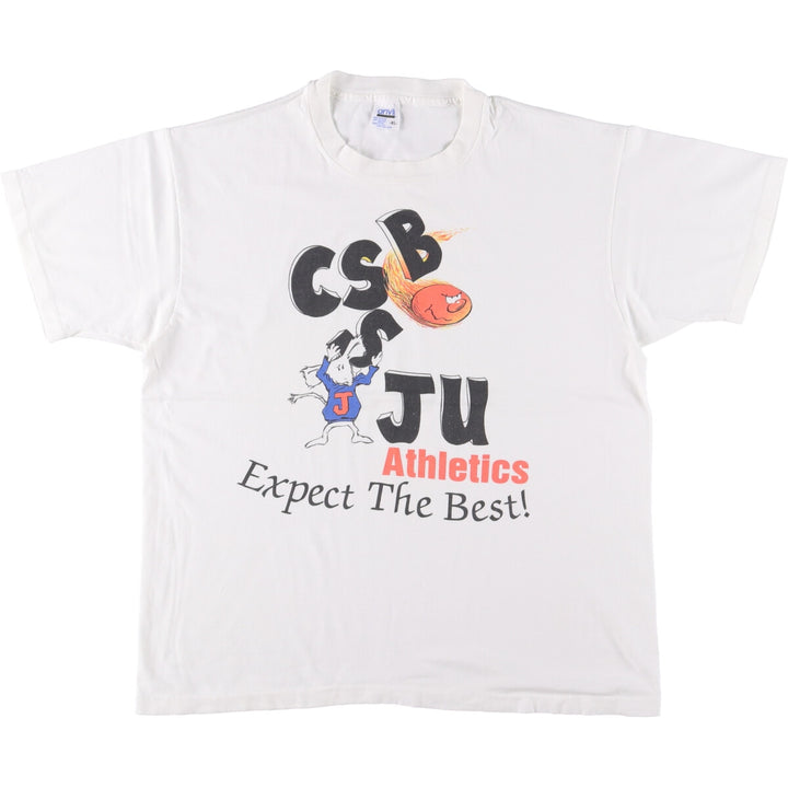 90'S Anvil Printed T-shirt Made in USA Men's XL Vintage cotton white type Vintage Second Hand
