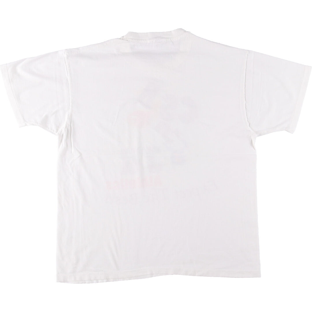90'S Anvil Printed T-shirt Made in USA Men's XL Vintage cotton white type Vintage Second Hand
