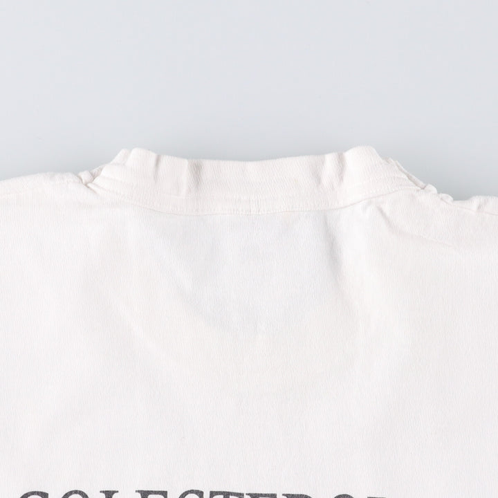90'S Fruit of the Loom Heavy Cotton Printed T-Shirt Made in USA Men's Size L Vintage cotton white type Vintage Second Hand