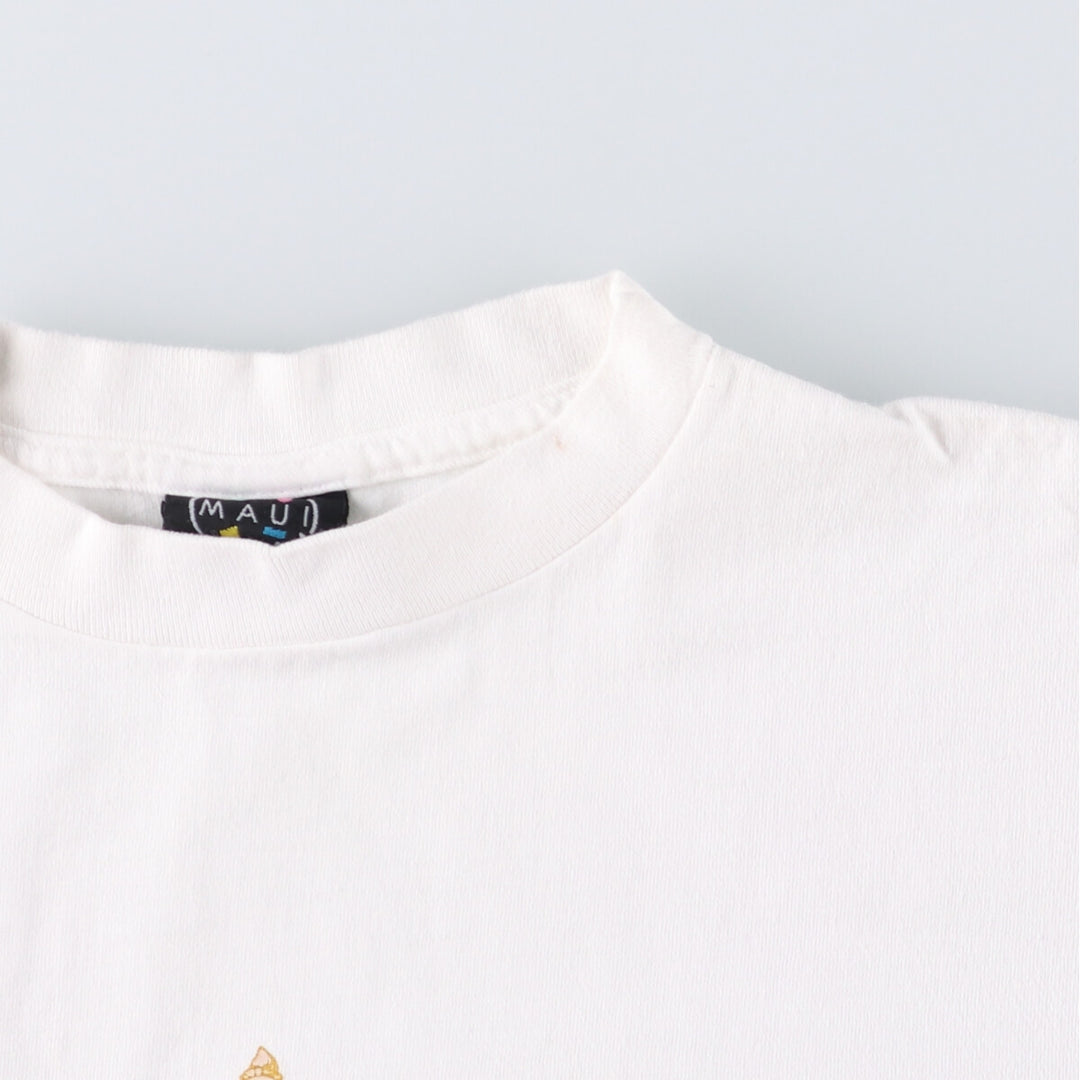 90'S Maui and Sons Printed T-shirt, Men's XL, Vintage cotton white type Vintage Second Hand