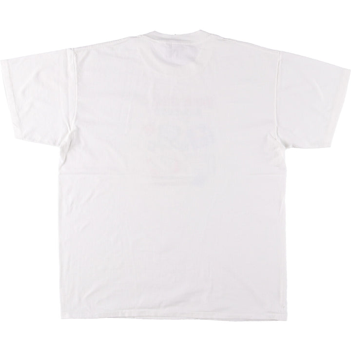 90'S ONEITA Printed T-shirt, Men's XL size, Vintage cotton white type Vintage Second Hand