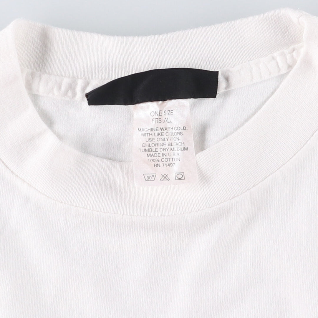 JOE BOXER Printed T-shirt Made in USA Free size cotton white type Vintage Second Hand