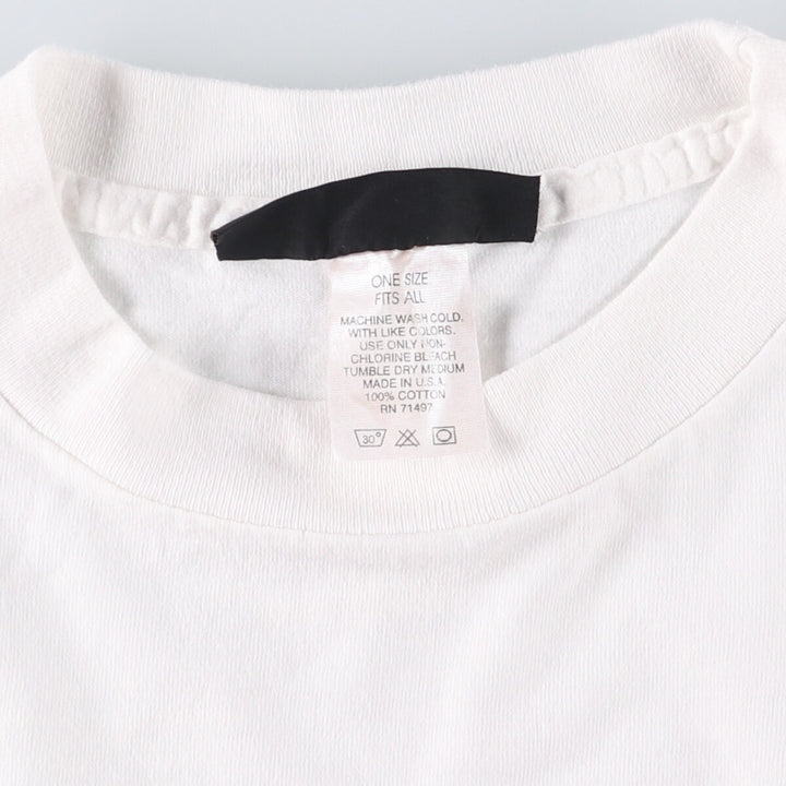 JOE BOXER Printed T-shirt Made in USA Free size cotton white type Vintage Second Hand