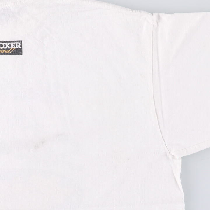 JOE BOXER Printed T-shirt Made in USA Free size cotton white type Vintage Second Hand