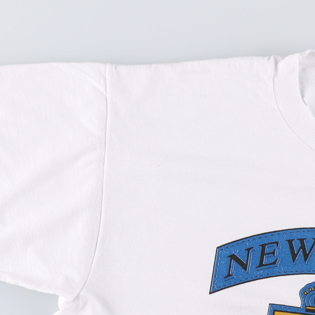 90'S Jerzees Printed T-shirt Made in USA Men's XL Vintage cotton white type Vintage Second Hand
