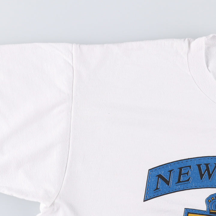 90'S Jerzees Printed T-shirt Made in USA Men's XL Vintage cotton white type Vintage Second Hand