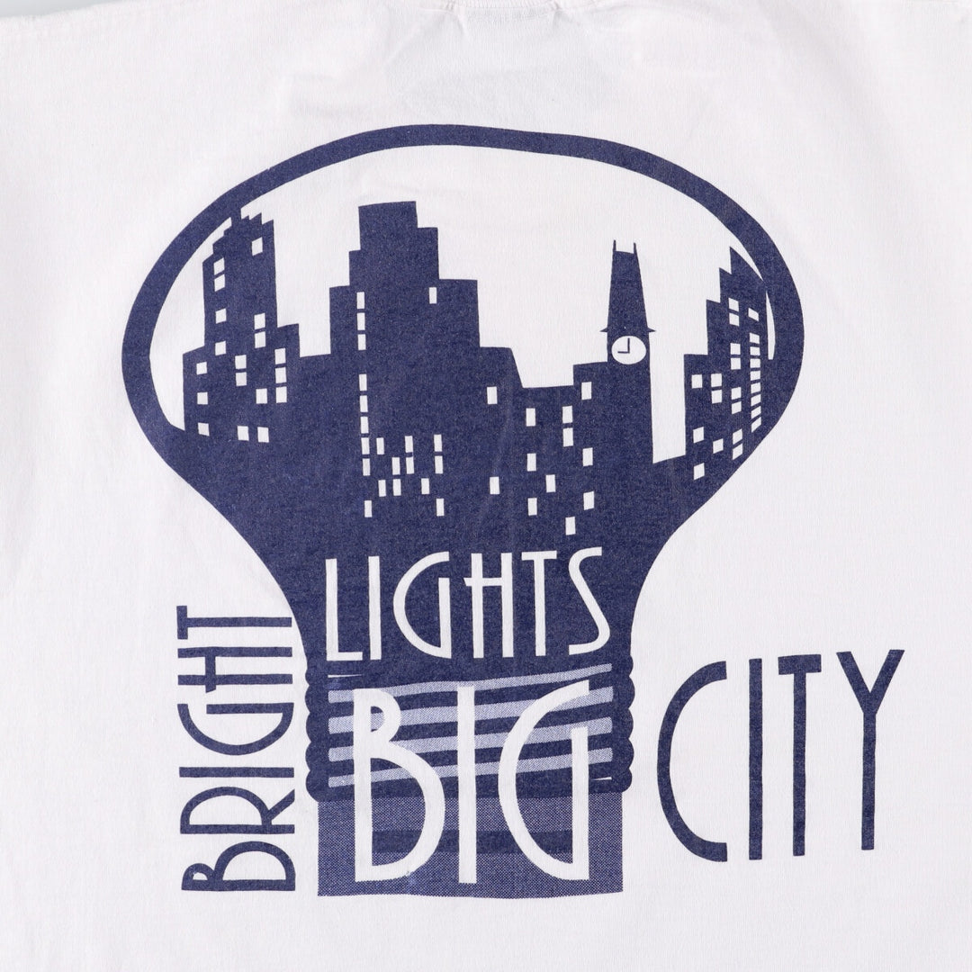90'S Fruit of the Loom Best Printed T-shirt, Made in USA, Men's L size, Vintage cotton white type Vintage Second Hand