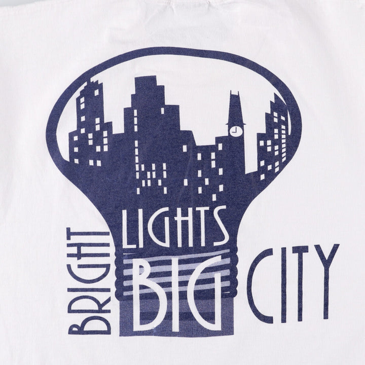 90'S Fruit of the Loom Best Printed T-shirt, Made in USA, Men's L size, Vintage cotton white type Vintage Second Hand