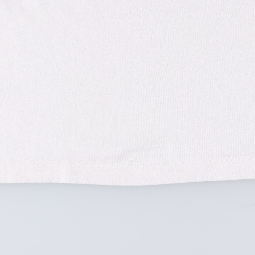 90'S Fruit of the Loom Best Printed T-shirt, Made in USA, Men's L size, Vintage cotton white type Vintage Second Hand