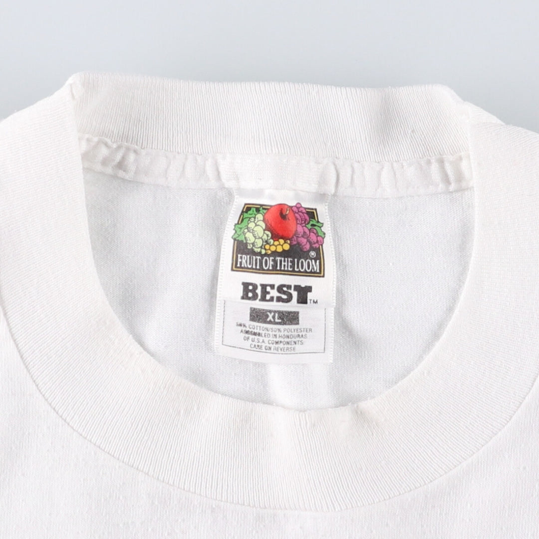 Fruit of the Loom Best Printed T-shirt, Men's XL cotton white type Vintage Second Hand