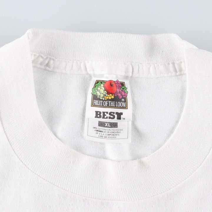 Fruit of the Loom Best Printed T-shirt, Men's XL cotton white type Vintage Second Hand