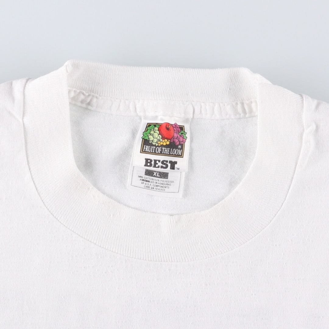 Fruit of the Loom Best Printed T-shirt, Men's XL cotton white type Vintage Second Hand