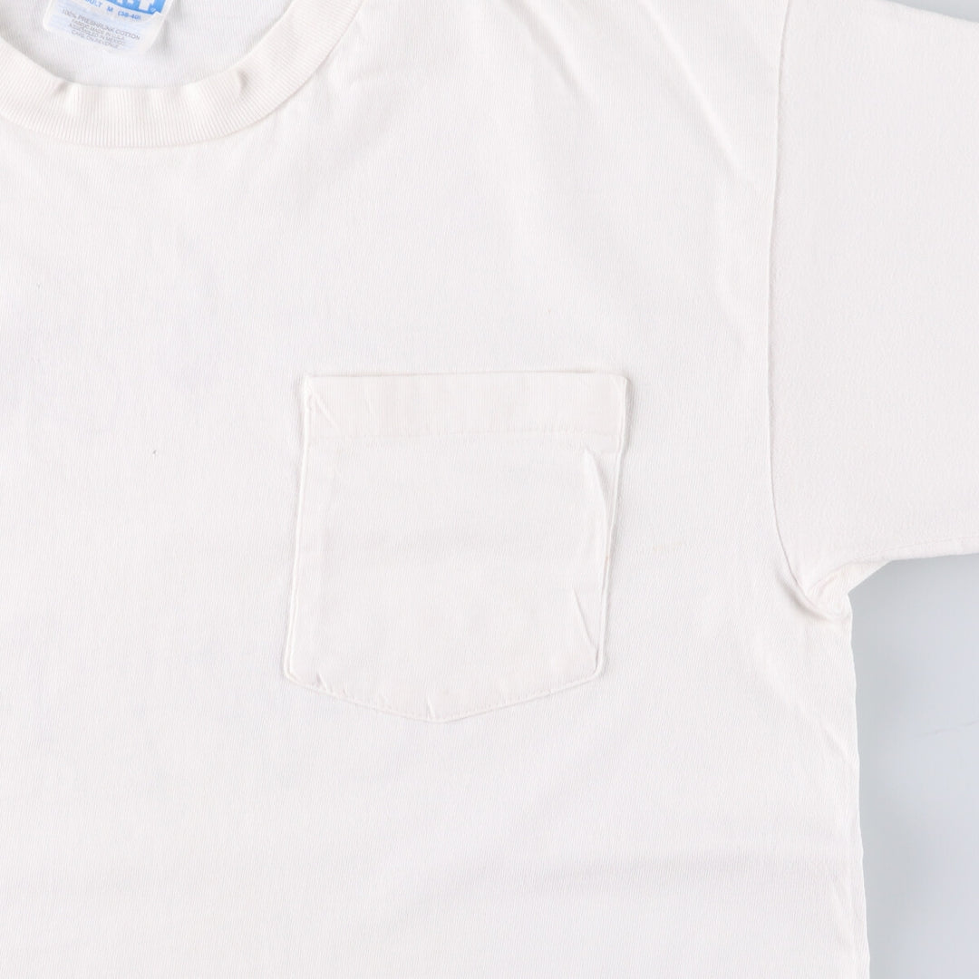 90'S Hanes BEEFY-T back print T-shirt, men's size M, vintage cotton white type Vintage Second Hand