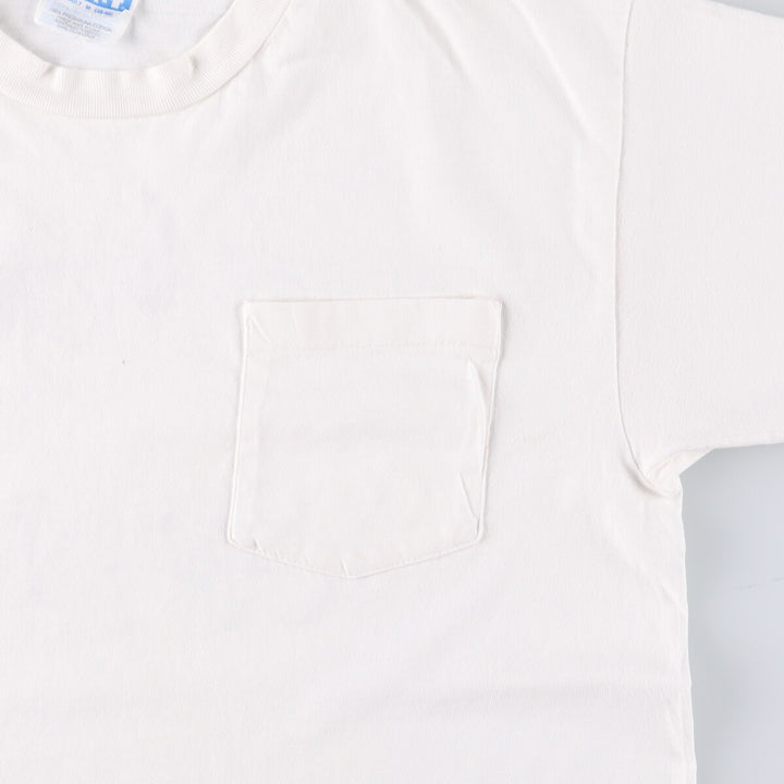 90'S Hanes BEEFY-T back print T-shirt, men's size M, vintage cotton white type Vintage Second Hand