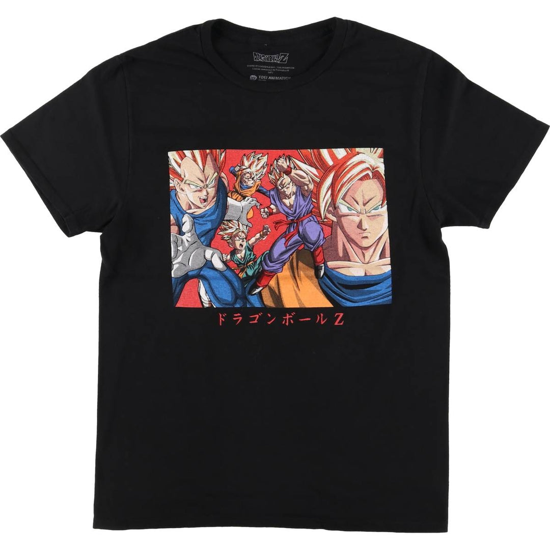 DORAGONBALL Z Dragon Ball Z Anime Character Print T-shirt Men's M size cotton black type Vintage Second Hand