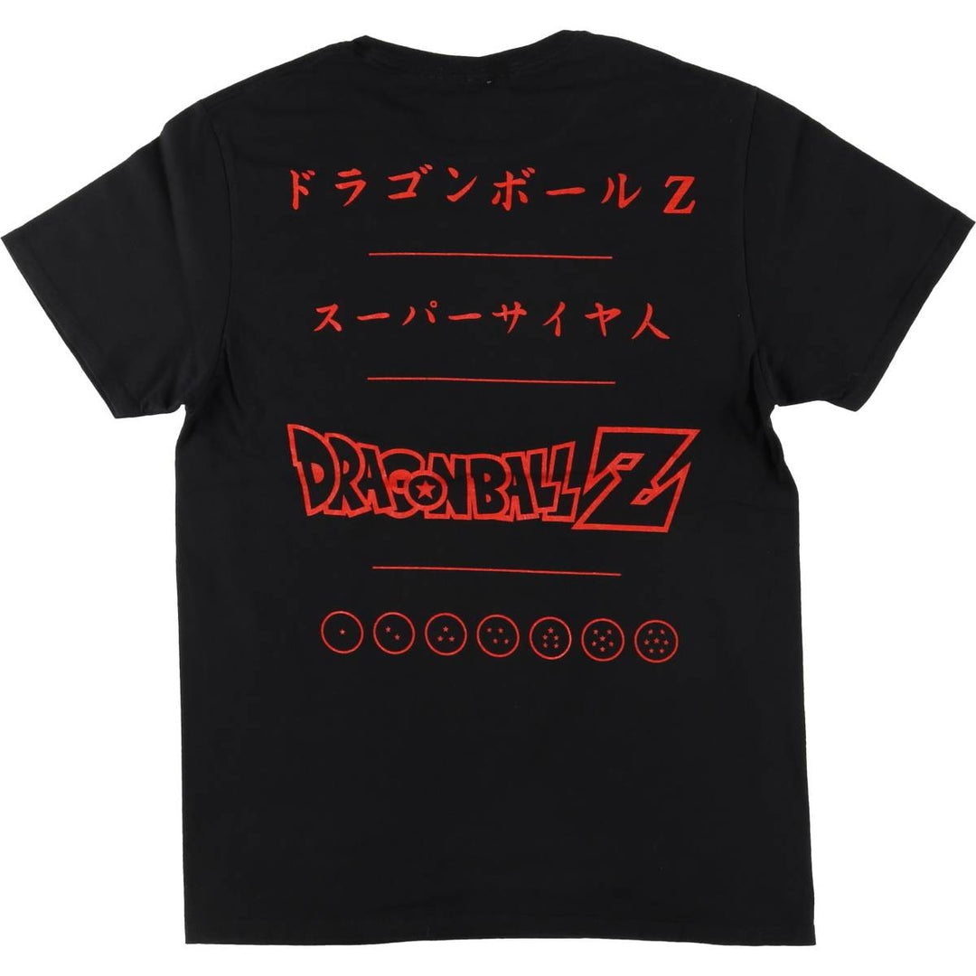 DORAGONBALL Z Dragon Ball Z Anime Character Print T-shirt Men's M size cotton black type Vintage Second Hand