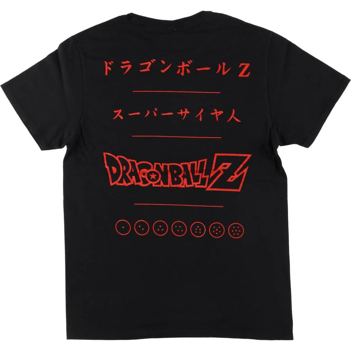 DORAGONBALL Z Dragon Ball Z Anime Character Print T-shirt Men's M size cotton black type Vintage Second Hand