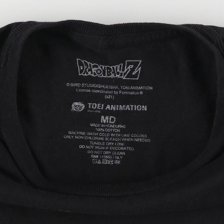 DORAGONBALL Z Dragon Ball Z Anime Character Print T-shirt Men's M size cotton black type Vintage Second Hand