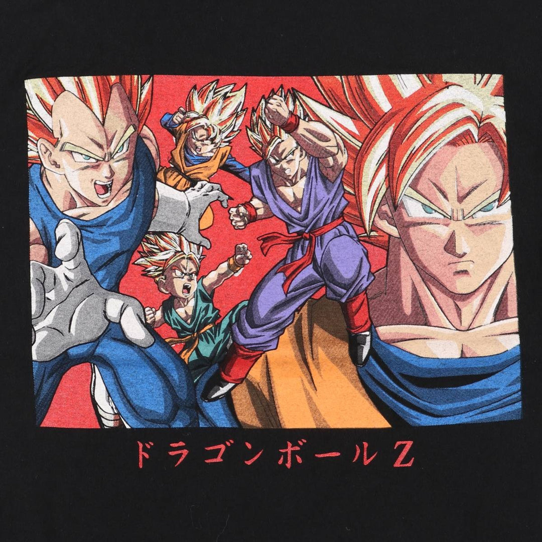 DORAGONBALL Z Dragon Ball Z Anime Character Print T-shirt Men's M size cotton black type Vintage Second Hand
