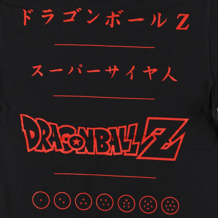 DORAGONBALL Z Dragon Ball Z Anime Character Print T-shirt Men's M size cotton black type Vintage Second Hand