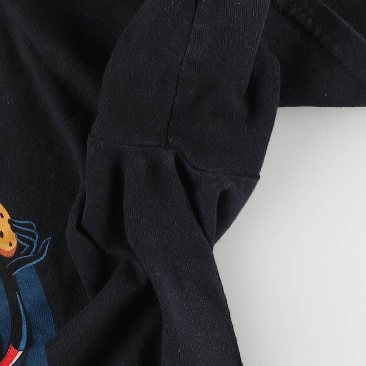 Disney Mr. INCREDIBLES Character Print T-Shirt Men's M Size unknown black type Vintage Second Hand