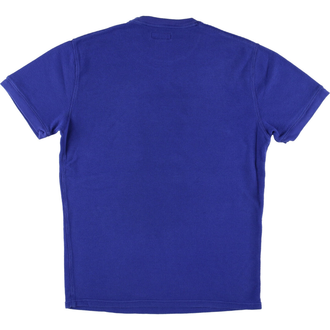 Ralph Lauren POLO RALPH LAUREN Thermal Waffle Short Sleeve One Point Logo T-Shirt Men's L cotton blue type Vintage Second Hand