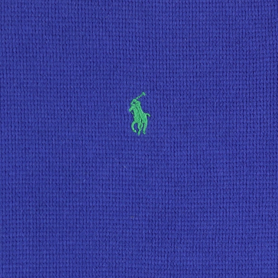 Ralph Lauren POLO RALPH LAUREN Thermal Waffle Short Sleeve One Point Logo T-Shirt Men's L cotton blue type Vintage Second Hand