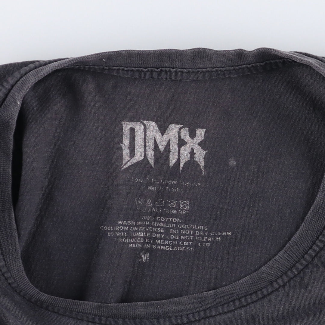 DMX Rap T-shirt, Men's M size cotton black type Vintage Second Hand