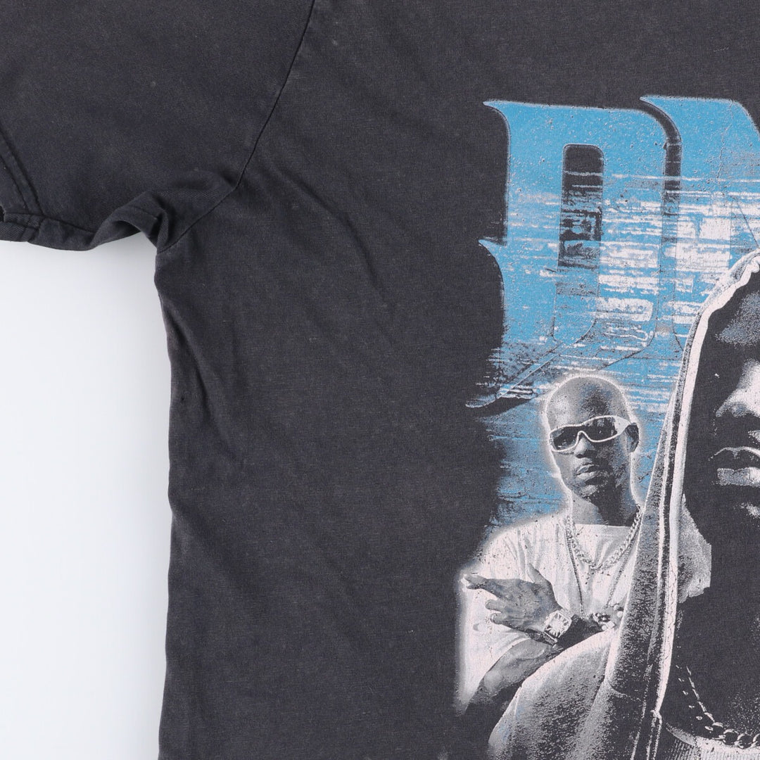 DMX Rap T-shirt, Men's M size cotton black type Vintage Second Hand