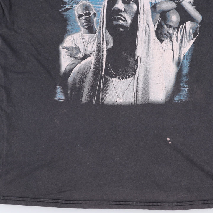 DMX Rap T-shirt, Men's M size cotton black type Vintage Second Hand