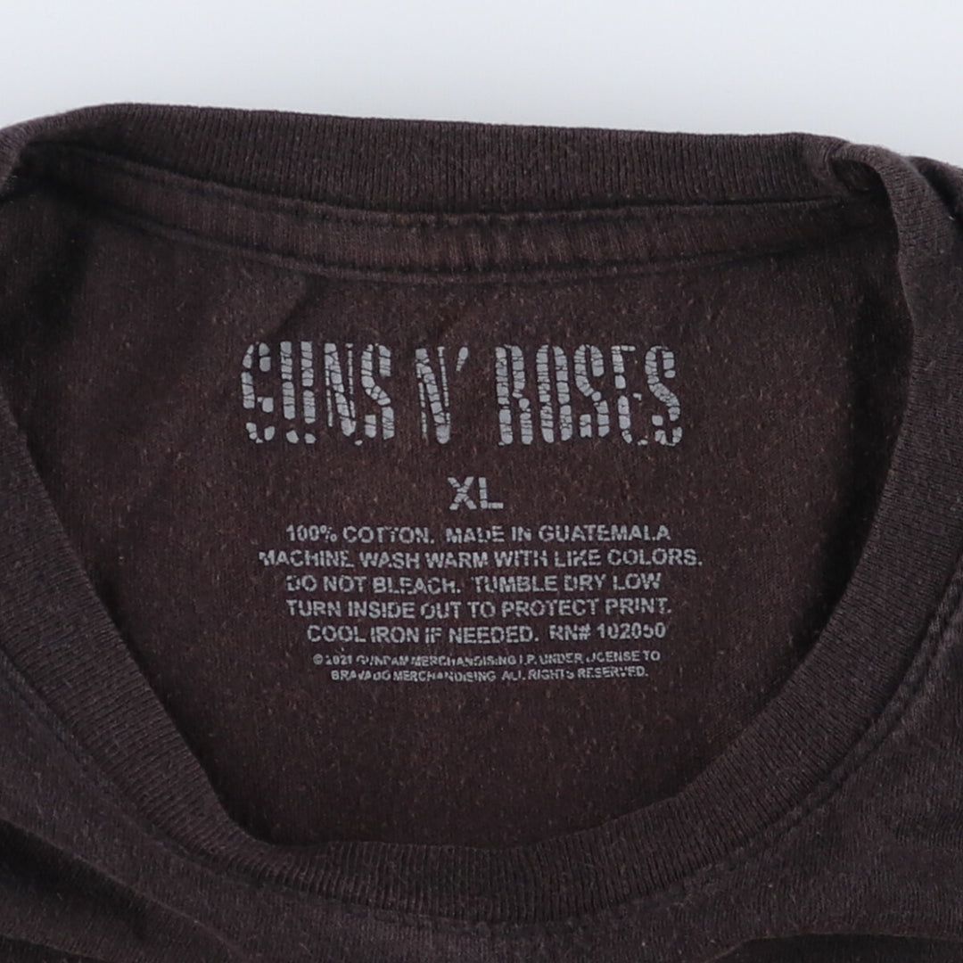 GUNS N' ROSES Guns N' Roses Band T-Shirt Band Tee Men's XL cotton black type Vintage Second Hand