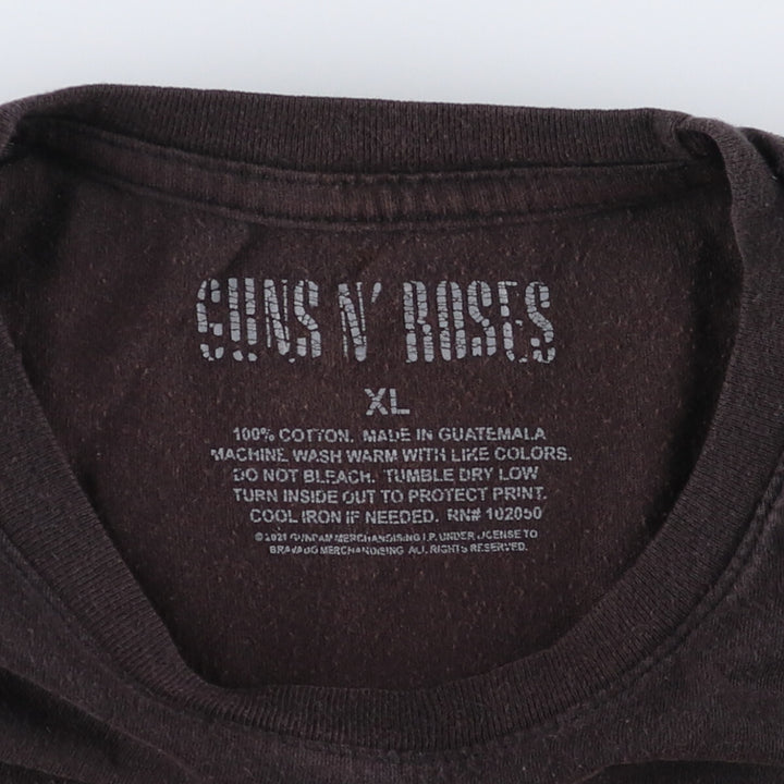 GUNS N' ROSES Guns N' Roses Band T-Shirt Band Tee Men's XL cotton black type Vintage Second Hand