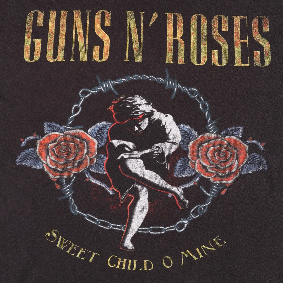GUNS N' ROSES Guns N' Roses Band T-Shirt Band Tee Men's XL cotton black type Vintage Second Hand
