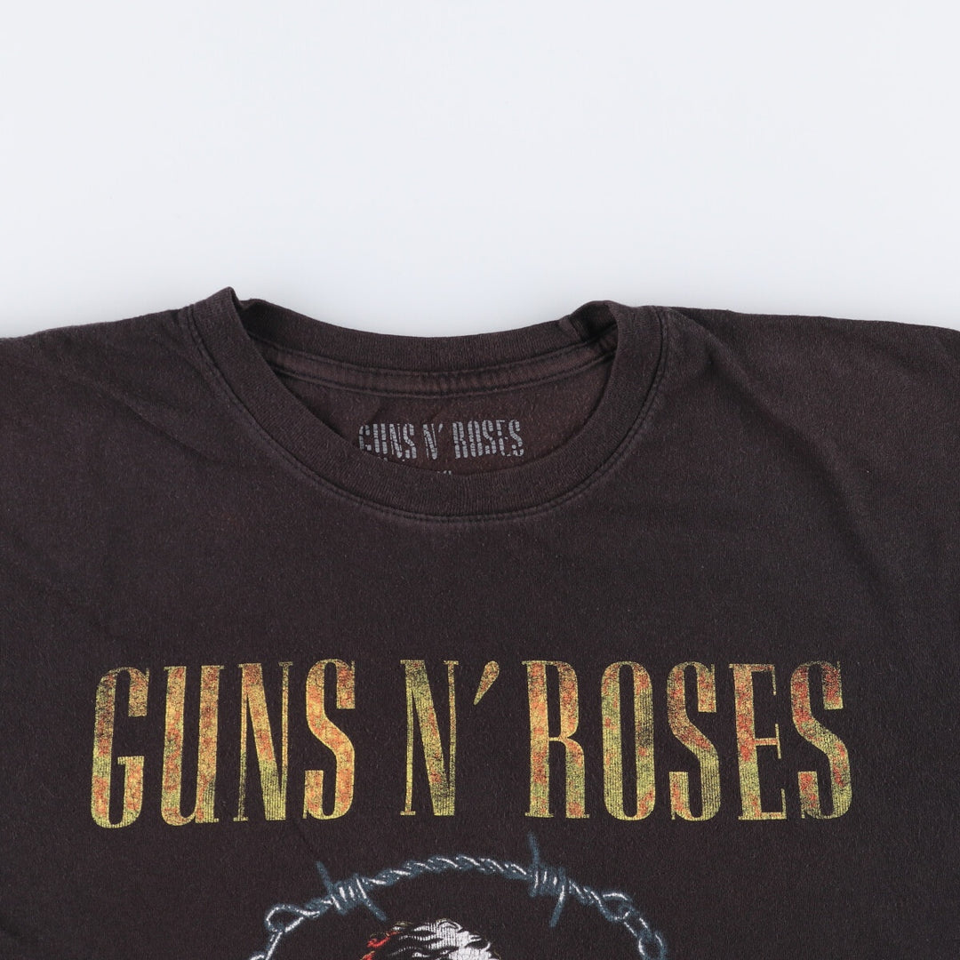 GUNS N' ROSES Guns N' Roses Band T-Shirt Band Tee Men's XL cotton black type Vintage Second Hand