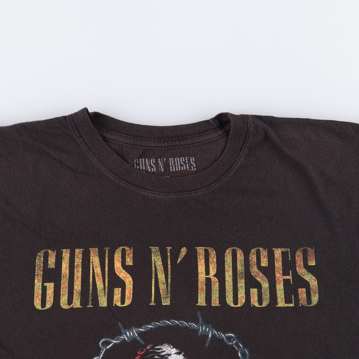 GUNS N' ROSES Guns N' Roses Band T-Shirt Band Tee Men's XL cotton black type Vintage Second Hand