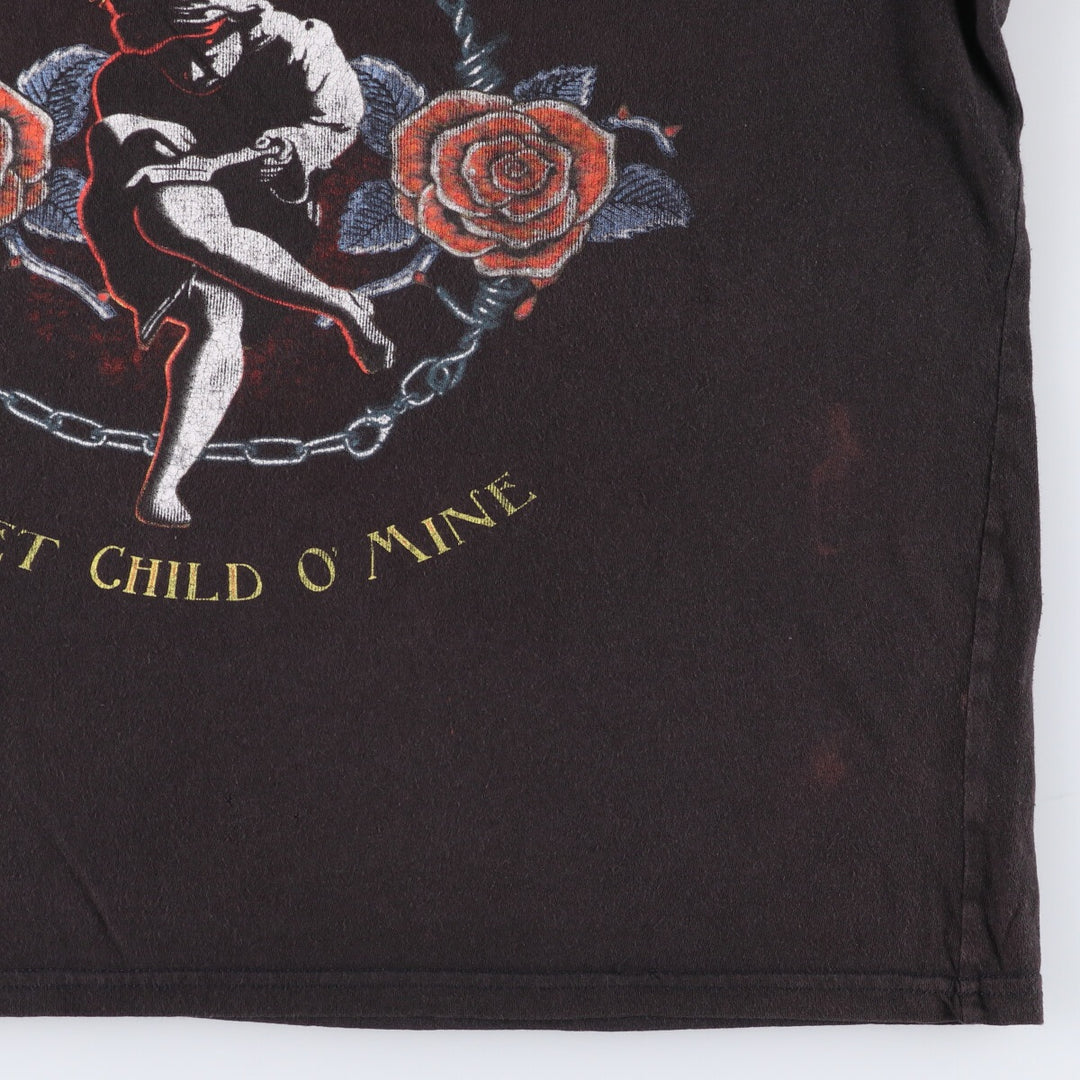GUNS N' ROSES Guns N' Roses Band T-Shirt Band Tee Men's XL cotton black type Vintage Second Hand