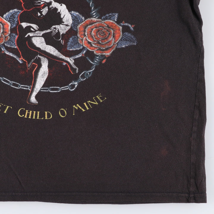 GUNS N' ROSES Guns N' Roses Band T-Shirt Band Tee Men's XL cotton black type Vintage Second Hand