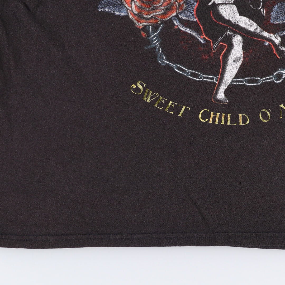 GUNS N' ROSES Guns N' Roses Band T-Shirt Band Tee Men's XL cotton black type Vintage Second Hand