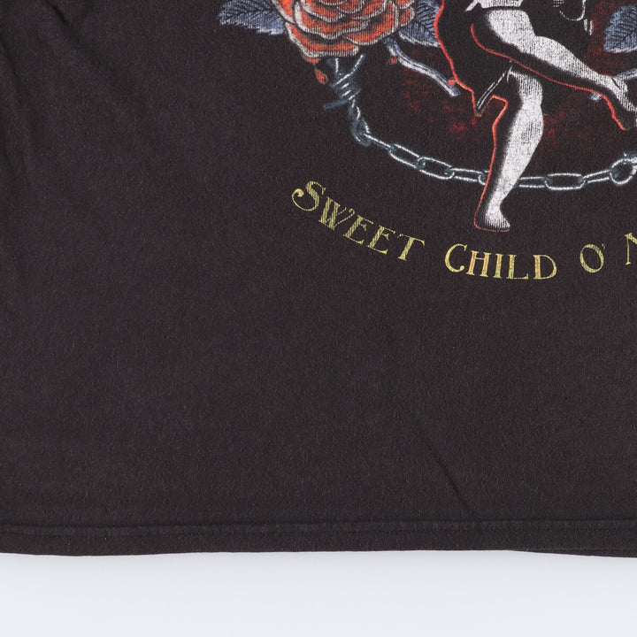 GUNS N' ROSES Guns N' Roses Band T-Shirt Band Tee Men's XL cotton black type Vintage Second Hand