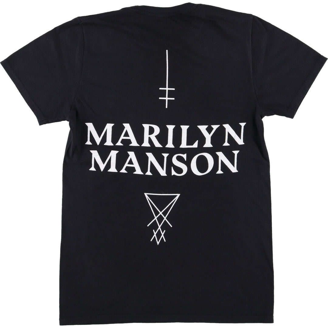 MARILYN MANSON Marilyn Manson Band T-shirt Band T Men's S size unclear black type Vintage Second Hand