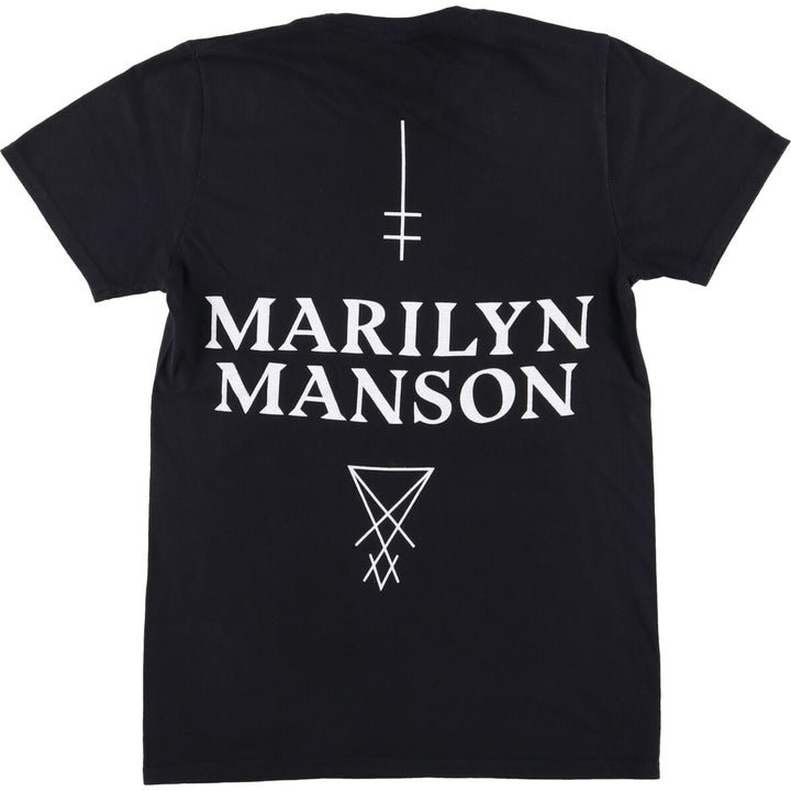MARILYN MANSON Marilyn Manson Band T-shirt Band T Men's S size unclear black type Vintage Second Hand