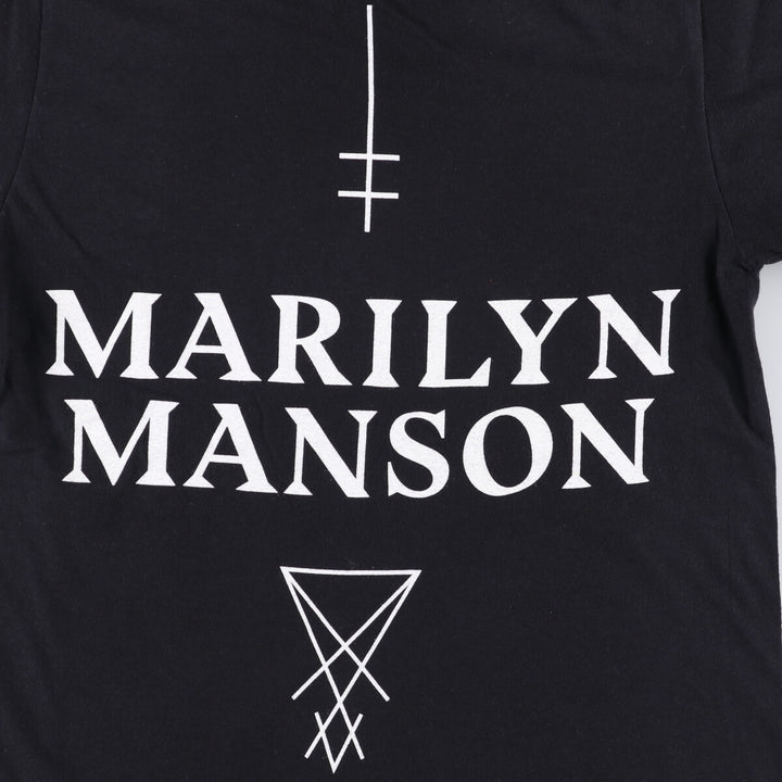 MARILYN MANSON Marilyn Manson Band T-shirt Band T Men's S size unclear black type Vintage Second Hand