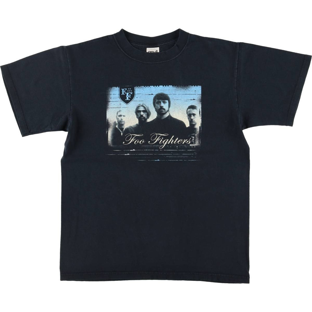 00'S Anvil Foo Fighters Band T-shirt, Men's M size cotton black type Vintage Second Hand