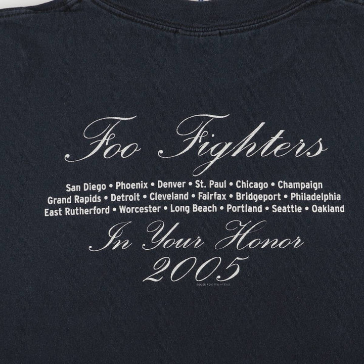 00'S Anvil Foo Fighters Band T-shirt, Men's M size cotton black type Vintage Second Hand