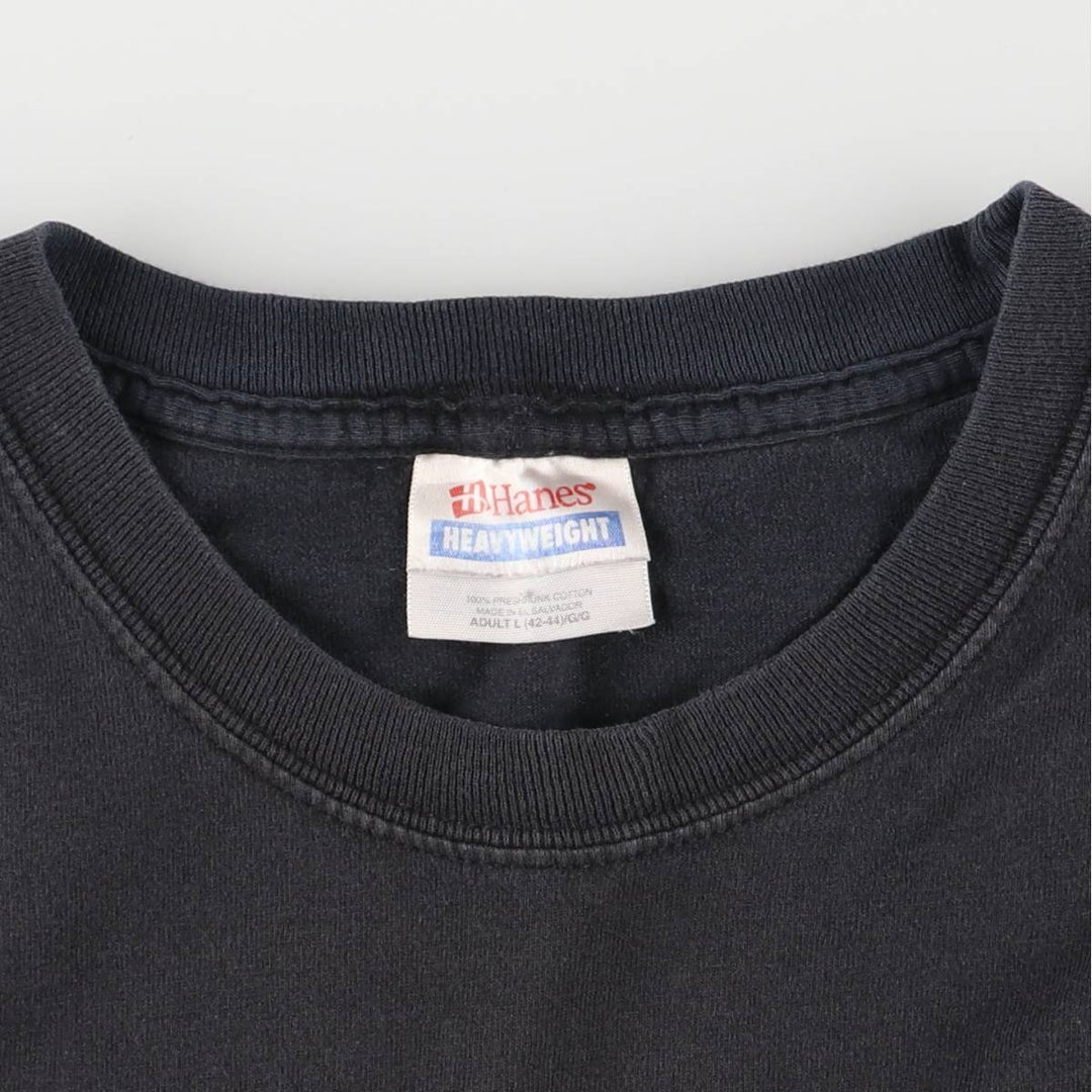 Hanes THE CLASH Band T-shirt, Men's L size cotton black type Vintage Second Hand
