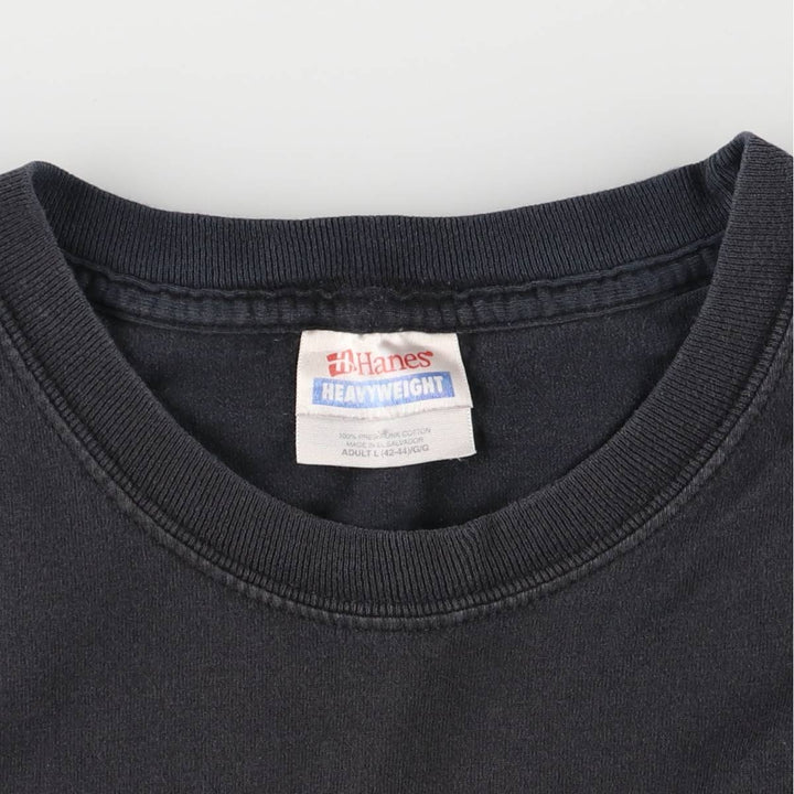Hanes THE CLASH Band T-shirt, Men's L size cotton black type Vintage Second Hand